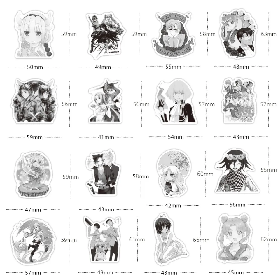 C3002 50PCS BLEACH Japanese Anime Stickers DIY Waterproof Phone Car  Skateboard Laptop Luggage Notebook Graffiti Sticker Toy Kid