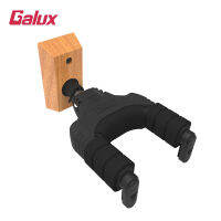 GALUX GH-110W ตะขอที่แขวนกีตาร์ล็อคอัตโนมัติฐานไม้มะฮอกกานีตัวยึดผนังสำหรับกีตาร์เบสกีต้าร์ไฟฟ้าคลาสสิกอะคูสติก