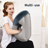 Inflatable Air Cushion Travel Pillow Headrest Chin Support Cushions for Airplane Plane Car Office Rest Neck Nap Pillows Travel pillows