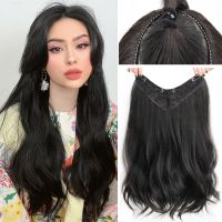 Womens V-shaped Micro-curly Hair Extension Synthetic Wig One-piece Piece Fluffy Top Increase Volume