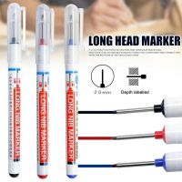 ‘；。、】= 3Pcs 20Mm Quick Drying Marker Pen Processing Deep Hole Marker Pen Metal Sur Water Resistant Smudge Proof Carpenter Long Nib