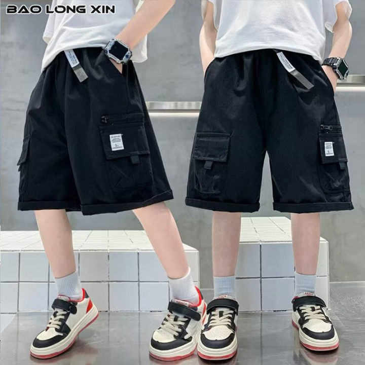 baolongxin-กางเกงขาสั้นแบบลำลองแฟชั่นฤดูร้อนของเด็กผู้ชาย-กางเกงกีฬาขาสั้นแฟชั่นสไตล์ญี่ปุ่นฮาราจูกุ
