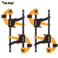 Tolesa 4 Bar Clamps for Woodworking 4Pcs Quick Grip Clamps Trigger Clamp One Handed Ratchet Clamp Mini Bar Clamp for Craft
