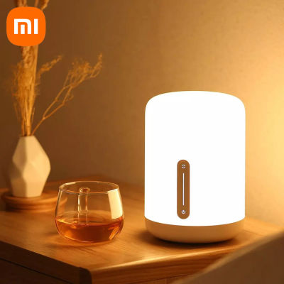 Xiaomi Mijia โคมไฟหัวเตียงไฟไฟ LED กลางคืน2ตารางอัจฉริยะสวิตช์สัมผัสบลูทูธ Wi-Fi ควบคุมด้วยเสียงสำหรับ Apple ชุดเครื่องเสียงบ้าน