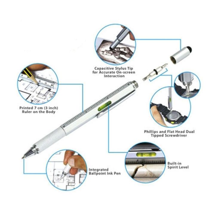 irctbv-ปากกาไขควงเอนกประสงค์โน้ตบุ๊คระบบเน็ตเวิร์กแบบ6-in-1-touch-pen-เครื่องวัดระดับ-stylus