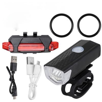 ❒♕ Bike Front Bicycle Lights Rear Taillight Rechargeable Headlight LED Flashlight Lantern Lamp Bicycle Safety Ciclismo Фонарик