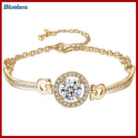 Bluelans®Cubic Zirconia ฝังโซ่ข้อมือแบบปรับได้กำไลข้อมือผู้หญิงเครื่องประดับของขวัญ