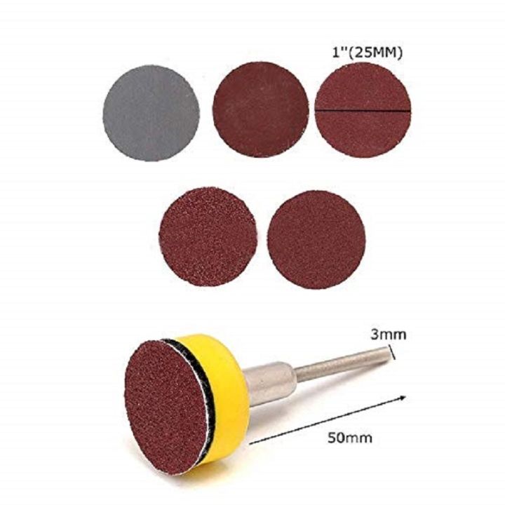 lz-101-pcs-set-1-inch-25mm-sanding-discs-pad-100-3000-grit-sandpapers-with-sander-backing-pad-for-drill-grinder-rotary-tools