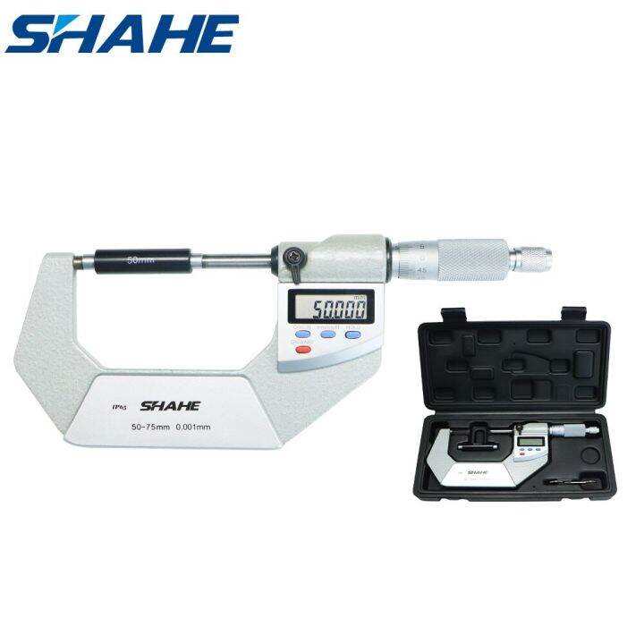 0.001mm SHAHE IP65 Waterproof Digital Outside Micrometer 5075mm