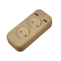 ▫ Smart USB Extension Socket for phone charge Free shipping Double USB Port 5V 2A usb wall outlet wood tree color KFW-01-10