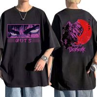 เสื้อยืด Harajuku Berserk ผู้ชายผู้หญิงลำลองในฤดูร้อนแบบแฟชั่นอะนิเมะ Guts ตาแขนสั้นเสื้อผู้หญิงด้านบนS-5XL