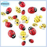 ELLENOUISE อุปกรณ์ตกแต่งห้อง การตกแต่งผึ้ง Ladybirds Decor ผึ้งเรซิ่น เสน่ห์เรซิน เสน่ห์เรซินขนาดเล็ก เต่าทองเรซิน