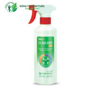 Mẫu mới Xịt sát khuẩn tay nhanh khô và bề mặt vật dụng Clincare SH 500ml