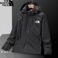 THE NORTH FACE แบรนด์ฤดูใบไม้ร่วงและฤดูหนาวขนาดใหญ่หลวมวิ่งกีฬาแจ็คเก็ตกลางแจ้งสบายๆ Windproof กันน้ำคู่TH