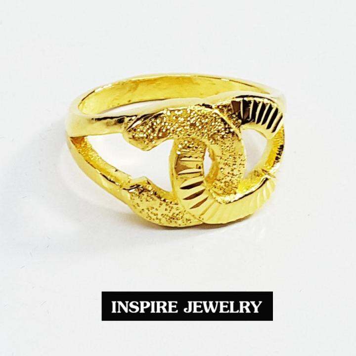 inspire-jewelry-แหวนทองตอกลาย-งานอินเทรนชั้นนำ-สุดหรู-พร้อมถุงกำมะหยี่-สวยหรูสำหรับคนพิเศษ-ใส่เอง-เป็นของขวัญของฝาก-วาเลนไทน์-วันเกิด-ตรุษจีนฯลฯ