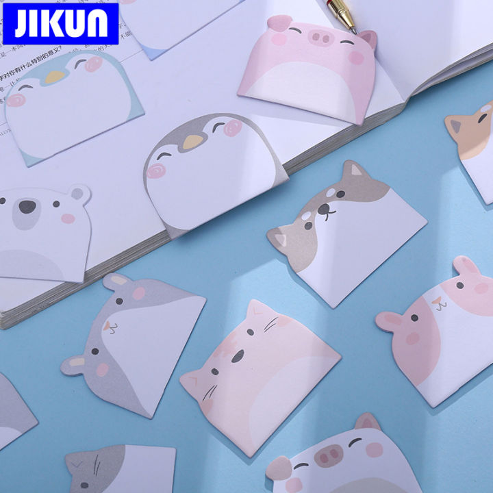 jikun-45-แผ่นการ์ตูน-sticky-notes-สัตว์น่ารักชุดออกแบบกระดาษโน้ต-scrapbooking-วารสารตกแต่ง-yrrey
