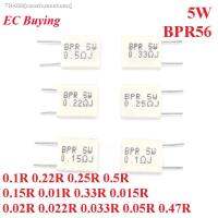 ♞ 5pcs 5W BPR56 0.01R 0.5R Non-inductive Ceramic Cement Resistor Resistance 0.1R 0.22R 0.25R 0.5R 0.15R 0.033R 0.05R 0.47R ohm