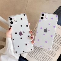 ﺴ❈﹊ Cartoon love heart transparent Soft phone Case For iPhone 11 Pro Max X XS XR 7 8 plus SE 2020 shockproof back Cover