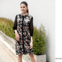 VERONIQA Dress VE-D1321 พีชสกิน แขนยาว IGPU22-8