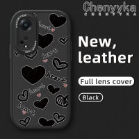 Chenyyka เคสสำหรับ OPPO A98 5G A1 5G F23 5G ลายการ์ตูนรักหัวใจดีไซน์ใหม่กันกระแทกเคสใส่โทรศัพท์หนังฝาปิดเลนส์เต็มรูปแบบกล้องเคสป้องกันด้านหลังฝาปิดซิลิโคนนุ่มเคส