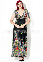 Best Selling New Easy Best Selling Bohemian Large Size Womens Xl-5Xl Large Size Slim Dress