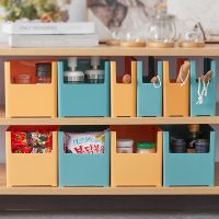 Desktop Plastic Storage Box Containers Kitchen Cupboard Drawer Cabinet Tableware Spice Seasoning Organizer Snack Cosmetic Case