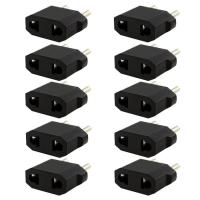 【lz】☈☾  AC Power Plug Charger Adapter EUA para EU Travel Converter soquete elétrico em estoque 10Pcs