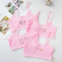 Cotton Young Girls Training Kids Vest Teens Teenage Underwear Children s Pinks 4Pcslot