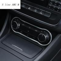 Car Styling Car Air Conditioning Knobs Decorative Frame Trim Chrome Interior Molding For Mercedes Benz A GLA CLA Class X156 C117