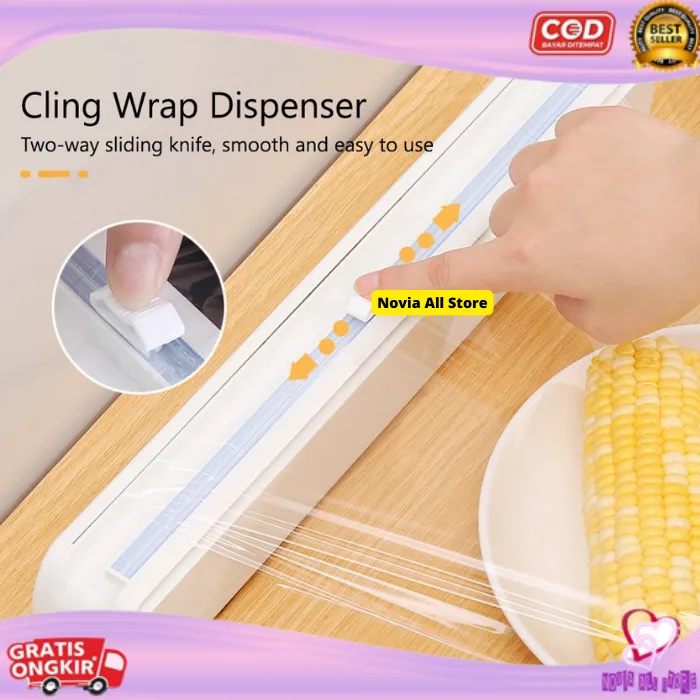 Alat Potong Plastik Cling Wrap Dispenser Foil Baking Paper Wrapping