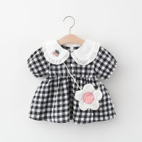 Newborn baby girl summer clothes sweet cute plaid dress cloth for toddler girl baby clothing 1st birthday princess dresses dress