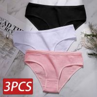 《Be love shop》3PCS Cotton Underwear Women  39;s Panties Sexy Solid Color Briefs Female Underpants Breathable Comfort Intimates Women Lingerie M-XL