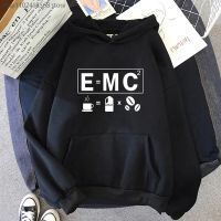 E = Mc2 Energy Is Milk Hoodie Coffee Formula Essential Sweatshirt Pakaian Fashion Pria Harajuku Manga Print Kasual Fleece Pullover Size Xxs-4Xl