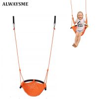 ALWAYSME Kids Swing Swing Seat Adjustable Ropes Hand-kitting Rope Swing Seat Great for Tree Indoor Playground