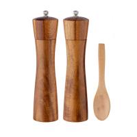 QTCF-Wooden Manual Pepper Grinder Household Adjustable Sea Salt Grinding Bottle Set