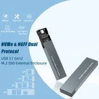 GUDGA เคส SSD Dual Protocol เคส M2 Nvme USB C Gen2 10Gbps กล่องเอสเอสดีของเครื่องพีซี M.2 SATA NGFF 5Gbps อะแดปเตอร์ภายนอกสำหรับ2242/2260/2280