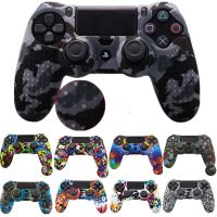 [Enjoy the small store] ปลอกซิลิโคนกันลื่นผิวเคสครอบปกป้องสำหรับ Sony PlayStation Dualshock 4 PS4เกมเสริมคอนโทรลเลอร์แบบบาง Pro