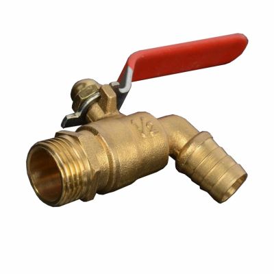 1/2" 3/4 " 1" Hot Water Brass Faucet Valve Boiler Faucet Elbow Tap Ball Valve With Handle Plumbing Valves