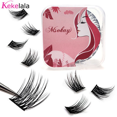 Kekelala จำนวนมากรัสเซีย Premade แฟน DIY 25กลุ่มกรณี3D มิงค์ปุย Eyelash10-16mm ส่วนบุคคลหนาแน่นขนตาขยาย