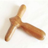 T Shape Wooden Camphor Lymphatic Therapy Massage Stick Acupoint Pain Relief Acupuncture Pen Shoulder Back Foot Massager Gua Sha Board