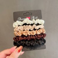 hot∋✐  4/6Pcs/Set Scrunchie Elastic Hair Bands Rubber Ties Ponytail Accessories