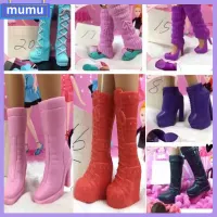 MUMU พลาสติกทำจากพลาสติก รองเท้าบู๊ตตุ๊กตา อุปกรณ์เสริมเสริม สีสันสดใส รองเท้าส้นสูงแบบตุ๊กตา สำหรับผู้หญิง 9รูปแบบ รองเท้าตุ๊กตา30ซม. ตุ๊กตา30ซม./ตุ๊กตา BJD 1/6ตัว