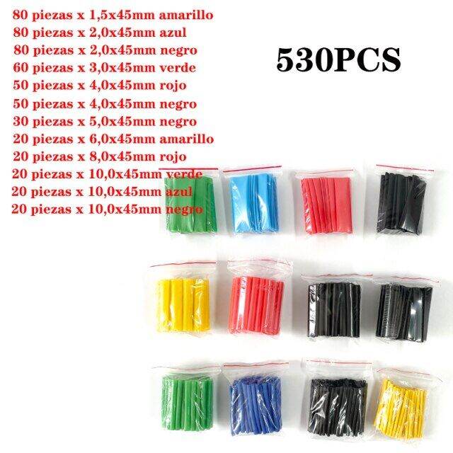 Heat shrink tubing kit 127/164/328 pieces shrink tubing classification insulating cover heat