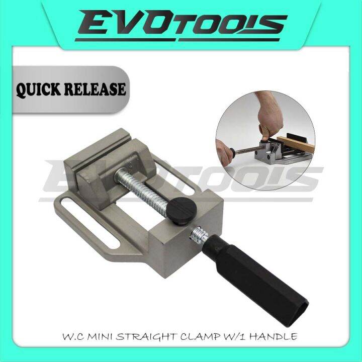 W.C MINI STRAIGHT CLAMP 1 HANDLE/QUICK RELEASE DRILL PRESS VISE/RIGHT