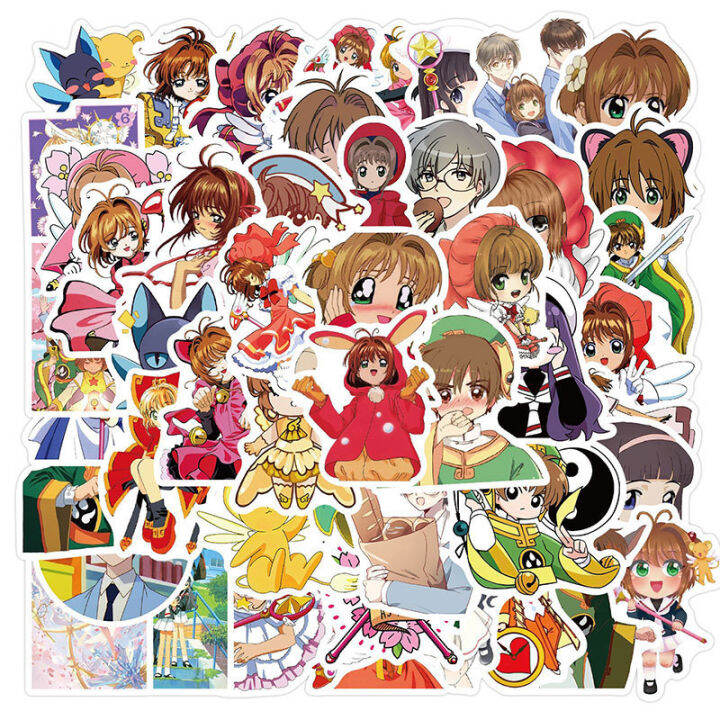 Giảm giá Sticker Sakura Card captor Sakura Thủ lĩnh thẻ bài pha lê Syaoran  Tomoyo Touya miếng dán trong suốt  BeeCost