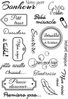【CW】 French words 8 Transparent Silicone Stamp/seal for Scrapbooking/photo Album Sheets A1012