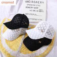 CREAMSD ชุดเดหมวกกะบังลูกไม้ Topi Jala หมวกเบสบอลลายดอกไม้สำหรับเด็กผู้หญิงฮิปฮอปเกาหลีระบายอากาศได้ดี