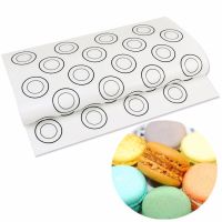 Aomily Silicone Dough Mat Bakeware 40*30cm Macaron 44 Circles Pastry Oven Pasta Tools Baking Sheet Tray Liner Mat Cake Mold Pad Bag Accessories