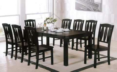 Dining Set 8 Seater Solid Wood Room Traditional Wooden Chair Table For Lazada Singapore Dining Set 8 Seater Solid Wood, Black Dining Room Table Set For 8