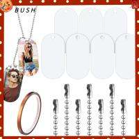 BUSH 7 PCS วงรีทรงรี ป้ายสุนัขเปล่า ว่างเปล่าไม่มี การระเหิดของ จี้แท็กปั๊ม งานฝีมือดีไอวาย สีขาวขาว ป้ายติดสัตว์เลี้ยง ตกแต่งด้วยการตกแต่ง